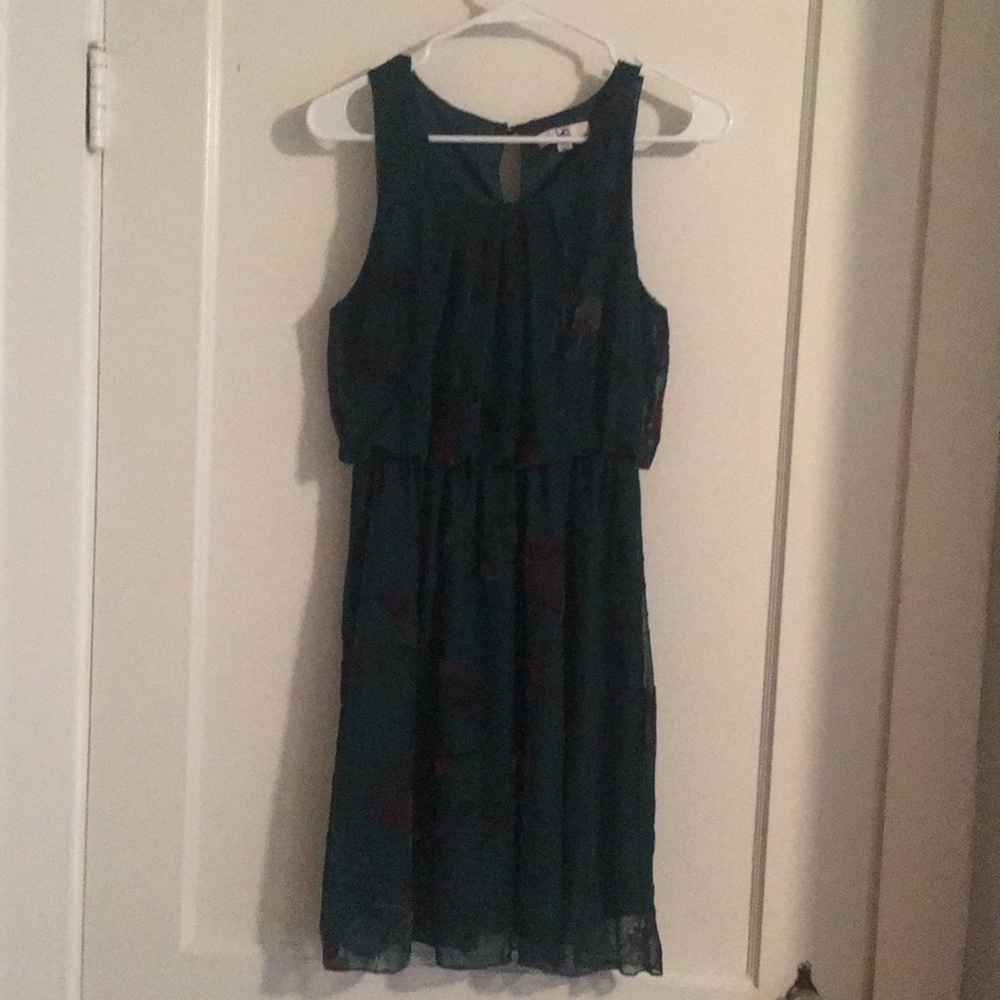 Floral A-line blouson dress